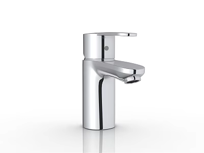 Stylish Modern Chrome Faucet with Single Handle Sleek Design and Polished Finish 3d model