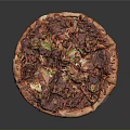 Tasty Pepperoni Pizza Topped With Bell Peppers Onions Olives And Crispy Crust On Clear Plate