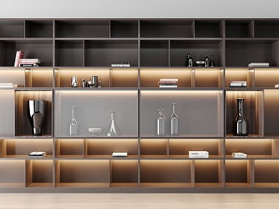 Modern bookcase model