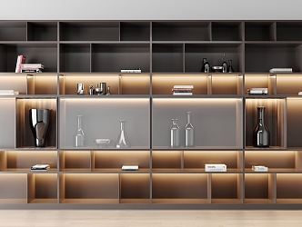 Modern bookcase 3d model