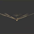 Golden Radial Chandelier With Intricate Branch Like Structure And Modern Design