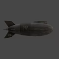Sleek Gray WARPHANTOM Airship With Military Design And Propellers 3d model