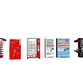modern vending machine refrigerator vending machine 3d model