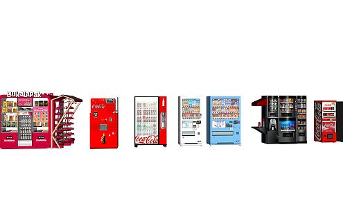 modern vending machine refrigerator vending machine 3d model