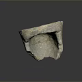 Ancient Clay Daily Use Item With Cracked Surface And Decorative Engravings 3d model