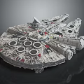 Intricate Starship Model Showcasing Cosmic Exploration And Space Adventure Design Details