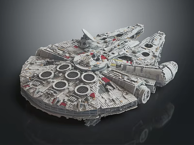 Intricate Starship Model Showcasing Cosmic Exploration And Space Adventure Design Details 3d model