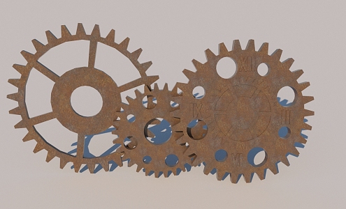 Gear metal decorative ornaments 3d model