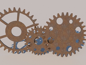 Gear metal decorative ornaments 3d model