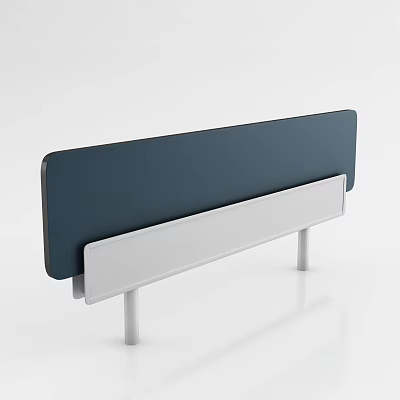 Modern Dark Blue Panel With Silver Base Long Functional Furniture Accessory 3d model