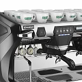 Modern Stainless Steel Coffee Machine As Professional Kitchen Appliance With Sleek Design