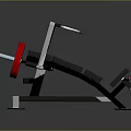 Sturdy Household Fitness Equipment With Red Weight Plates And Stable Training Stand