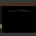 Vintage Electronic Radio With Wooden Case Black Display Panel And Control Knobs