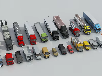 Modern truck transportation tools 3d model