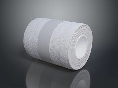 White Mesh Household Tape Roll With Gray Middle Strip For Daily Home Use 3d model