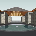 Atrium Architectural Design Bathroom 3d model