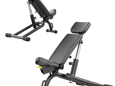 Adjustable Weight Bench For Home Gym With Comfortable Backrest And Durable Steel Frame 3d model