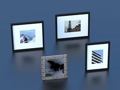 Stylish Photo Frames With Various Designs For Home Interior Decor 3d model
