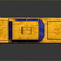 Vintage Yellow Taxi with Taxi Sign Black and White Checkered Stripes Blue Windows