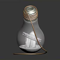 Innovative Electronic Appliance Light Bulb With Copper Coil And Transparent Glass Design