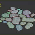 Natural Light Blue Stone Pieces For Wood And Stone Decorative Projects