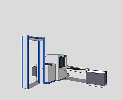 Efficient Public Facility Security Check Equipment With Walk Through Detector And Scanner 3d model
