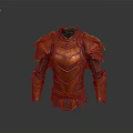 3D Rendered Medieval Body Armor With Metallic Orange Brown Luster Intricate Shoulder Design