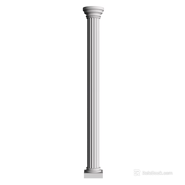 Elegant Classical Roman Column Design With Marble Fluted Shaft And Ornate Capital 3d model 