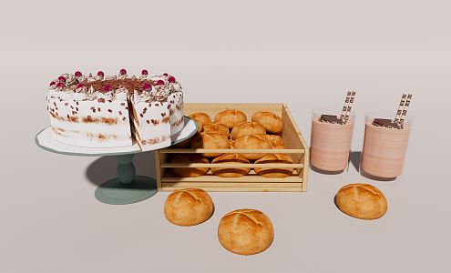 Modern Food Drink 3d model