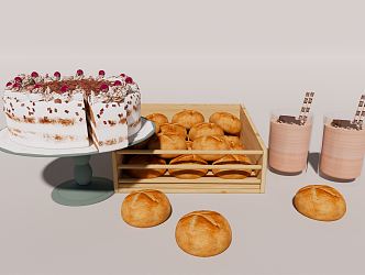 Modern Food Drink 3d model