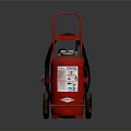 Red Household Portable Cleaning Equipment With Wrapped Black Hose And Wheels