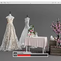Modern Model Bridal Shop Model 3d model