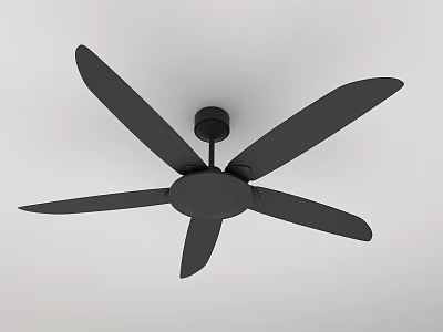 Modern Black Ceiling Fan With Multiple Blades For Indoor Ceiling Mount 3d model