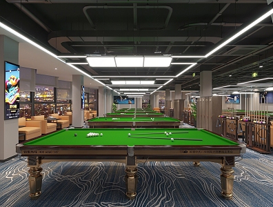 Modern Billiard Room 3d model