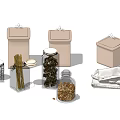 Clear Glass Spice Jars With Airtight Lids For Modern Kitchen Countertop Storage And Herbs