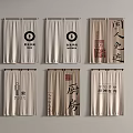 Indoor Door Curtains With Chinese Characters And Various Icon Designs