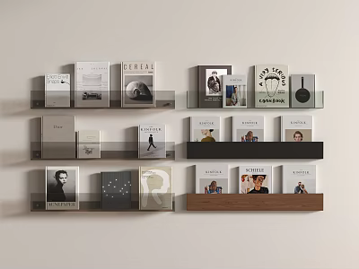 Books Ornaments Books Newspapers and Periodicals Bookshelf 3d model