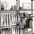 Neatly Organized Closet With Hanging Folded Clothes Bags Shoes And Decorative Items