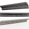 Three Ornate Crown Molding Pieces With Intricate Decorative Patterns For Home Interior Decoration