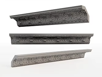 European-style gypsum line sun corner line 3d model