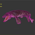 Prehistoric Aquatic Reptile Creature With Open Mouth Sharp Teeth And Scaly Skin