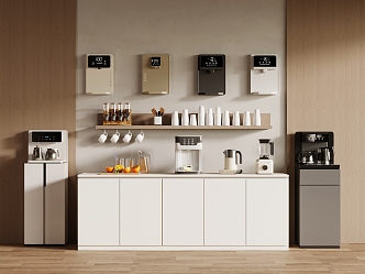 Water dispenser tea cabinet pipeline machine coffee machine 3d model