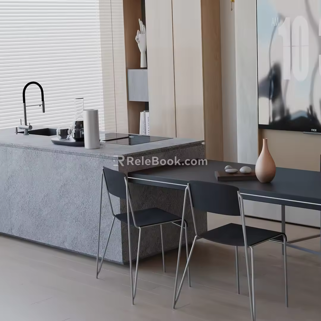 Modern table combination 3d model