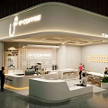 Modern IF Coffee Shop Interior With White Decor Counter Tables Warm Lighting And Green Plants