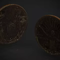 Vintage Copper Coins As Daily Life Essentials With Worn Portrait And Figure Design