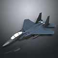 Modern Fighter Jet Model Design With Streamlined Body Cockpit And Tail Fins 3d model