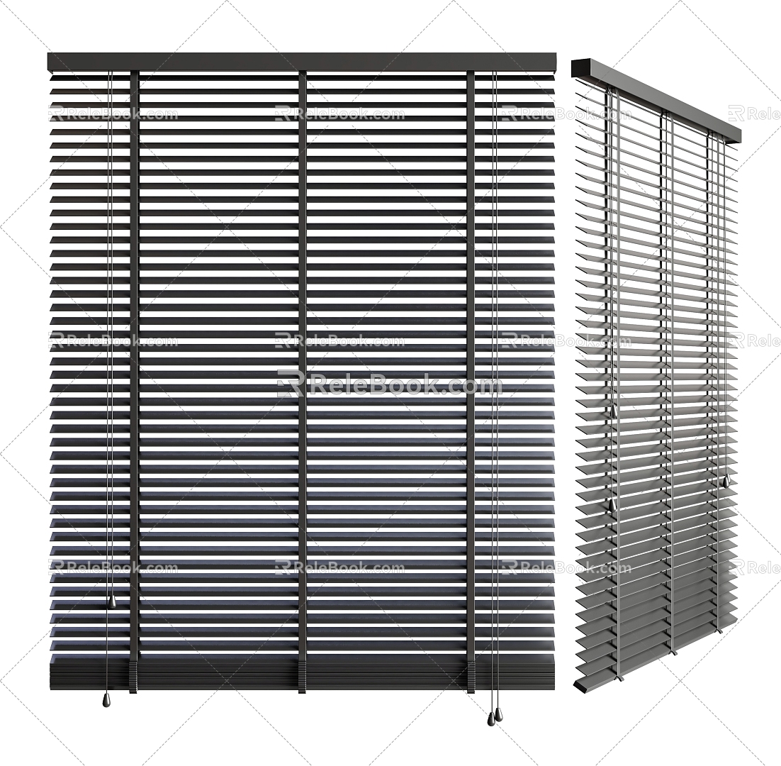 Modern Venetian Blinds Minimalist Venetian Blinds Black and White Venetian Blinds 3d model