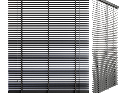 Modern Venetian Blinds Minimalist Venetian Blinds Black and White Venetian Blinds 3d model