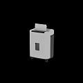 Modern Office Paper Shredder Appliance With White Black Design And Control Panel