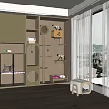 Green Wooden Pet Storage Cabinet Shelf With Glass Door Cat Tree And Dog Bed